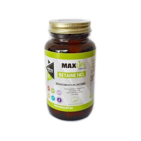 MAXLife Betaina HCL 650mg 90 comprimate